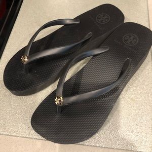 Tory Burch black flip flops size 8